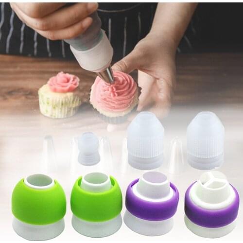 Icing Piping Nozzles Tips Cake Decorating Converter Plastic Mouth Converter Adapter Pastry Bag Tip Connector Cake Baking Tools