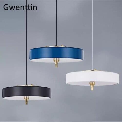 Nordic Round Pendant Lights Living Room Decor Led Lighting Fixtures Modern Living Room Kitchen Home Loft Industrial Hanging Lamp