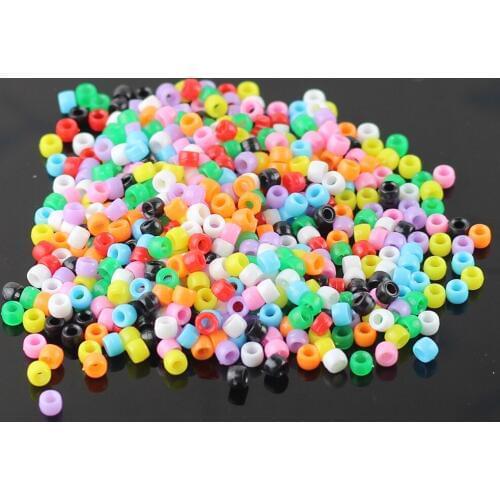 Tassina 100 pcs /OPP Packed Multicolor 6mm Opaque Beads Charms For DIY Loom Rubber Bands Bracelets Accessories Pandent