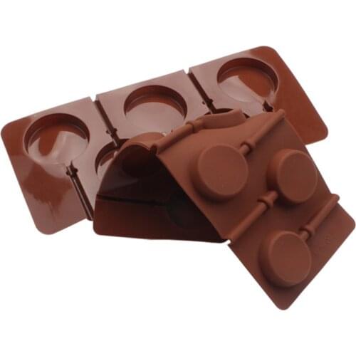 Reusable Silicone Round Heart-shaped Flower-shaped Lollipop Mold Chocolate Lollipop Decoration Candy Pastry Baking Tool Supplies