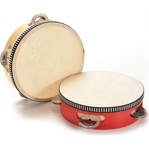 Musical Beat Instrument Hand Drum Childrens Kids Musical Wooden Drum Rattles Educational Toy