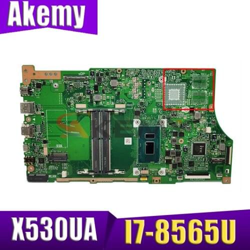 X530UA notebook mainboard For ASUS VivoBook S15 S530U S530UA X530U X530UA X530UN laptop motherboard W/ I7-8565U CPU test 100% ok