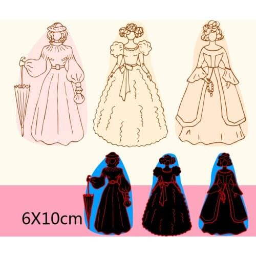 New Metal Cutting Dies Scrapbooking Elegant aristocratic woman DIY Album Paper Card Craft Embossing stencil Dies