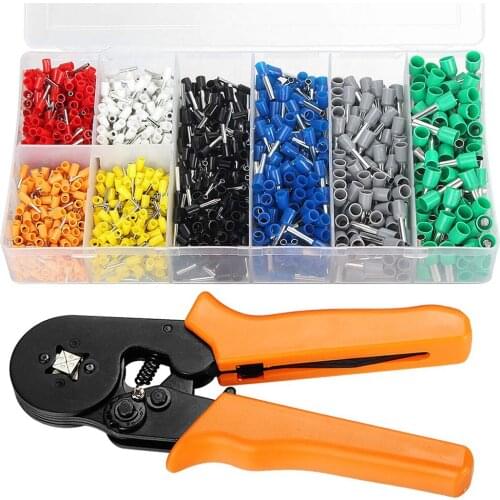 Ferrule Crimping Tool Kit Ferrule Crimper Plier 800Pcs Wire Ferrules Ends Terminals