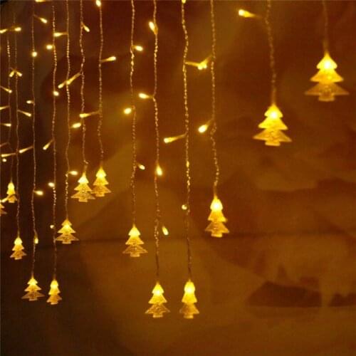 3.5M Christmas Garland LED Curtain Icicle String Lights Droop 0.4-0.6m AC 220V Garden Street Outdoor Decorative Holiday Light