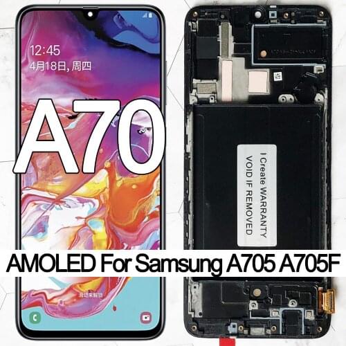 Original 6.7'' SUPER AMOLED LCD Display For Samsung Galaxy A70 LCD A705 A705F SM-A705MN Display Touch Screen Digitizer Assembly