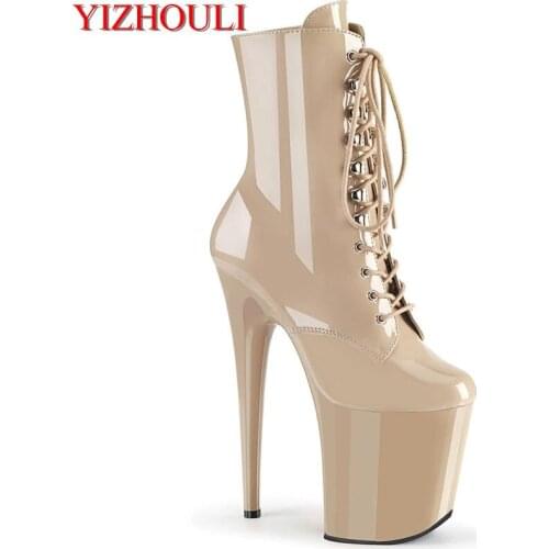 Stylish sexy model boots, high heels for parties, 15-20cm high heels, pole dancing banquet performance ankle boots