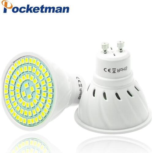 LED Lamp GU10 220V Bombillas Lampada Spotlight LED Bulb SMD 2835 Lamparas Spot Light GU 10 48 60 80LEDs 230V 240V Energy Saving