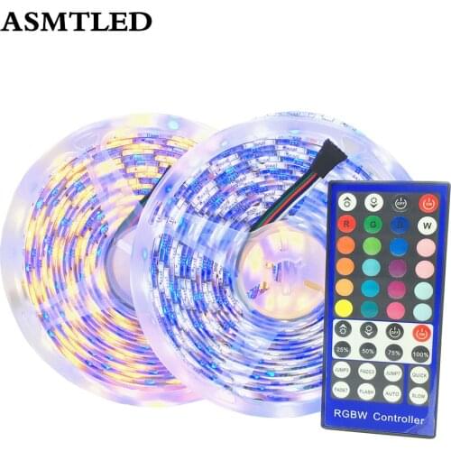 5M RGB RGBW LED Strip Light 5050 DC12V RGB Flexible Tape Neon Ribbon Light + 40key IR Controller + Power Adapter RGBW RGBWW Set