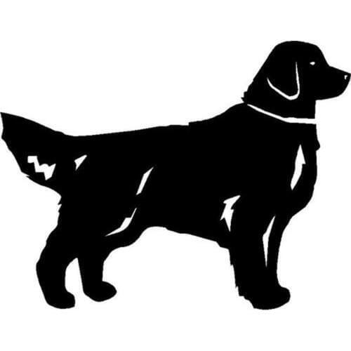 17.8*13.8CM Golden Retriever Dog Car Stickers Reflective Vinyl Decal Car Styling Bumper Decoration Black/Silver S1-0726