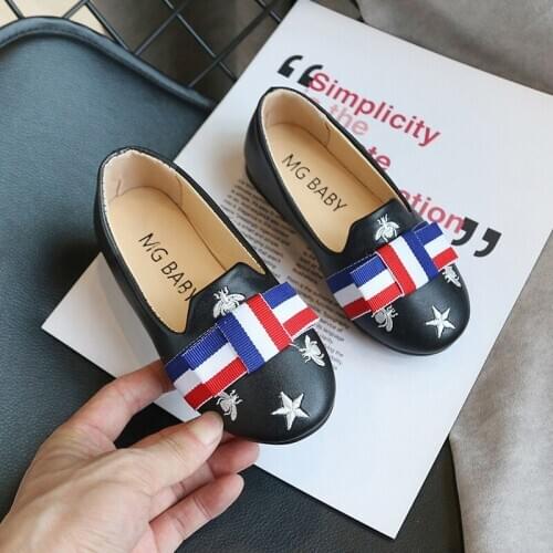 Girls Fashion Princess Shoes Kids Ballerina Slip-on Pu Leather Children Dance Shoes Toddler Little Girls Casual Party Dress Shoe