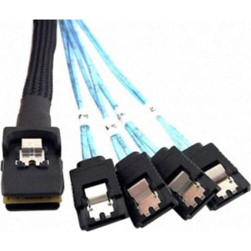 MINI SAS SFF-8087 36P To 4 SATA 7Pin HDD Hard Disk internal cable 1m