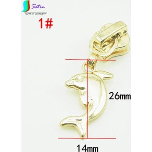 High-Grade Metal Puller Copper Zipper Light Gold Zipper Head Fashion Clothing No. 5# Alloy Pull Head Variety Of Styles S033M
