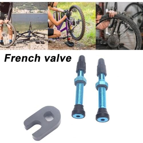 Spare Parts Aluminium Alloy Cycling Tubeless Valve Stem with A-Shaped Wrench for Road Bicycle