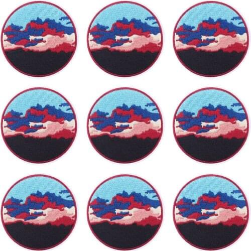 10Pcs/Set Outdoor Travel Patches For Clothing Iron On Cartoon Tortoise Embroidered Patches For Clothes Appliques For DIY T-shirt