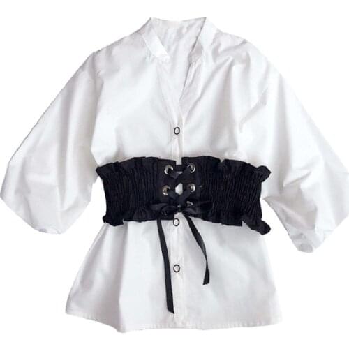 2021 Spring Kids Clothes Girls Sashes White Shirt Dress Long Sleeve Cotton ChildrenS Dress For Toddler 4 5 6 7 8 9 10 11 Years