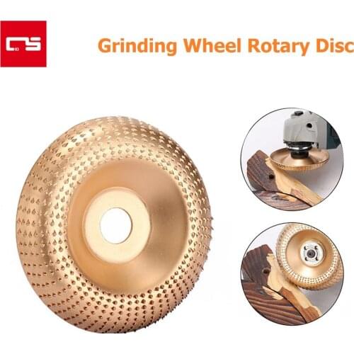4'' Woodworking Grinding Wheel Rotary Disc Sanding Wood Carving Shaping Tool Abrasive Disc for Angle Grinder 16/22MM Bore