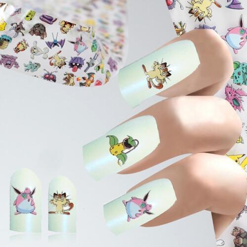 4cm*100cm cartoon nail foil cute design Manicure Nail Art Transfer Sticker Decorations