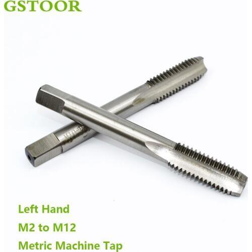 1PC M3 M4 M5 M6 M8 M10 M12 Screw Tap Left Metric Machine Straight Flute Spiral Thread Drill Bit Taps Hand Tool
