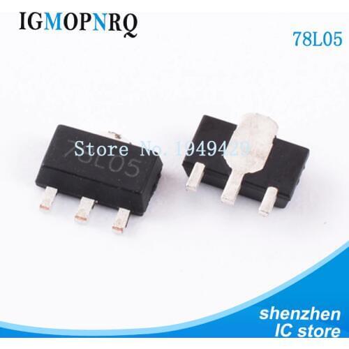 100PCS/lot 78L05 SOT89 SMD regulator 5.0V 0.1A Positive New