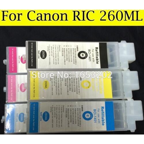 6 Color For Canon BCI-1401 BCI1401 Refillable Ink Cartridge For Canon W6400 W6200 W7250 With Compatible Chip