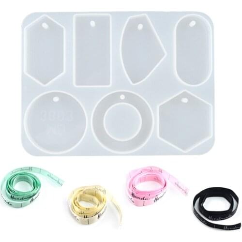 ABSF DIY Epoxy Molds Car Hanging Silicone Mold Perforated Pendant Piece Craft Epoxy Silicone Resin Mold for Jewelry