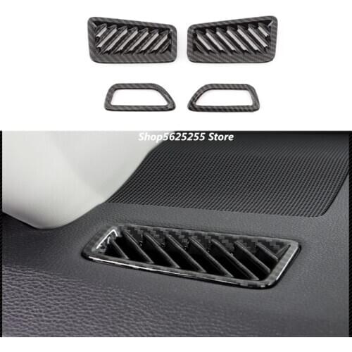 Air Outlet Decorative Frame For Toyota RAV4 2020 2021 Accessories 2019 Carbon Fiber Dashboard Cover Car Decoration