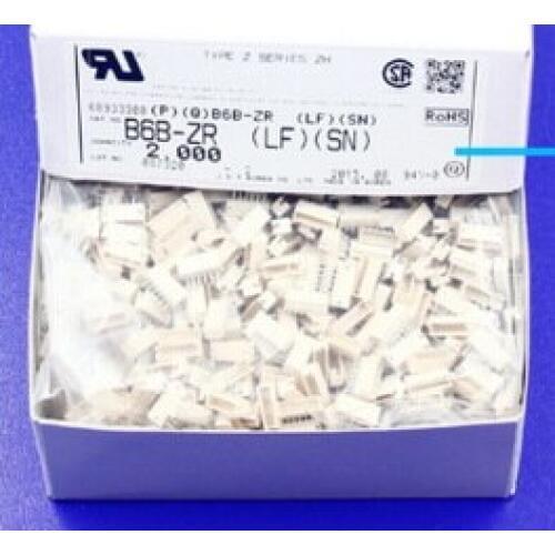 B6B-ZR(LF)(SN) CONN HEADER ZH TOP 6POS 1.5MM Connectors terminals housing 100% new and original parts B6B-ZR