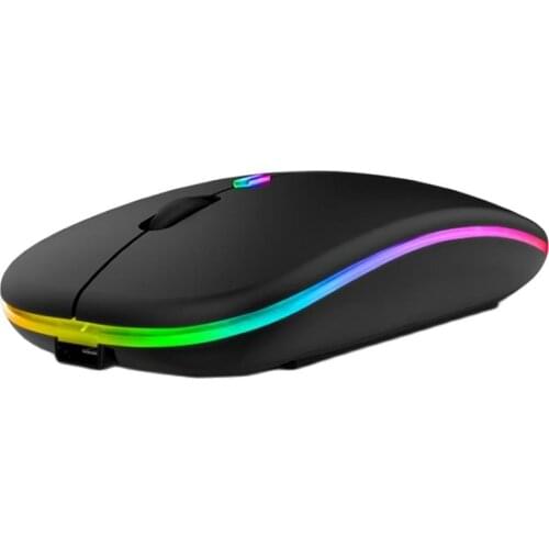 Wireless Raton Inhalmabrico Mouse Rgb Bluetooth Rechargeable Ergonomic Mause With Led Backlit Usb Optical Mice For Pc Laptop