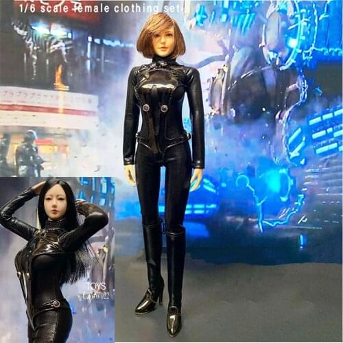 CJG-W022 1/6 Tight Jumpsuit PU Underwear Fit 12'' TBL PH Seamless Figure Body In Stock