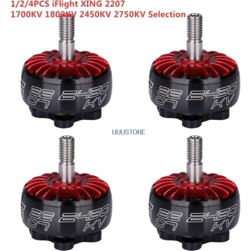 1/2/4 PCS iFlight XING 2207 X2207 1800KV 1900KV 2450KV 2750KV 2-6S Brushless Motor for RC FPV Racing Drone Quadcopter Frame toys