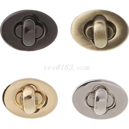 Egg Shape Bag Twist Lock Accessories Oval Handbags Case Alloy Catch Buckle DIY 4 Color Small Bag Clasp