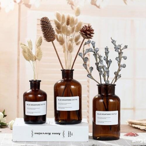 Beautiful Vases Vintage Transparent Glass Vase Home Decoration Tabletop Vase Hydroponic Flower Dried Flower Decoration Container