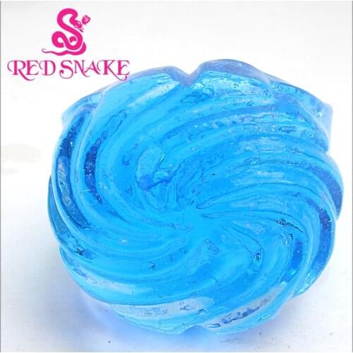 RED SNAKE Fashion Ring Handmade blue Whirlpool design Murano Glass Rings