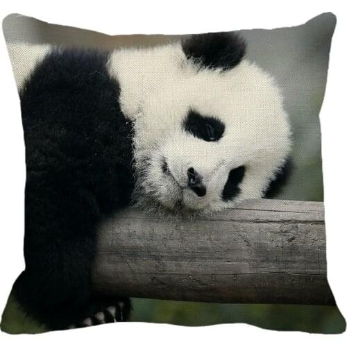 XUNYU 45cmx45m animal giant panda pattern new cotton linen comfortable cushion cover home sofa decoration hug pillowcase YH070
