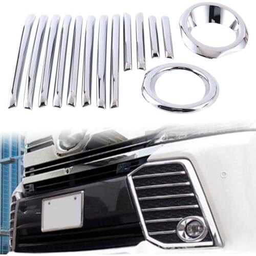 NEW-Car Front Bumper Fog Lamp Frame Trim Front Bumper Grille Trim for Toyota VELLFIRE 2015-2018