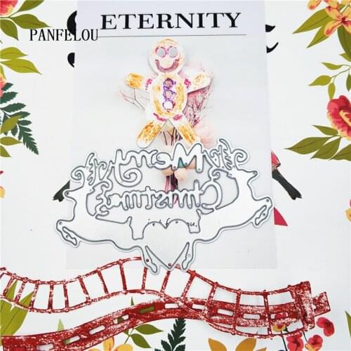 PANFELOU Easter deer wreath metal craft paper die cutting dies Scrapbooking/DIY Easter Halloween Embossing mould cards