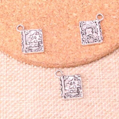 92pcs book Charms Zinc alloy Pendant For necklace,earring bracelet jewelry DIY handmade 17*11mm