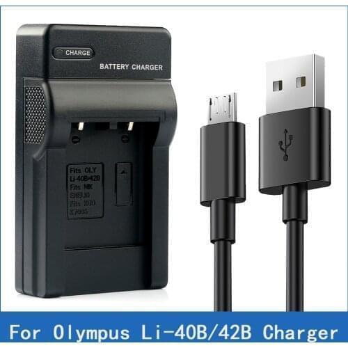 LANFULANG LI-40B LI-42B Digital Camera Battery Charger for Olympus VR-310 VR-330 IR-300 SP-700 D-630 ZOOM