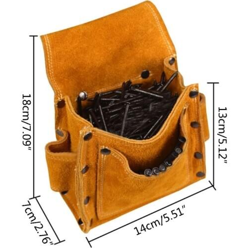 Electrician Waist Tool Belt Pouch Bag Screwdriver Kit Repair Tool Holder Leather