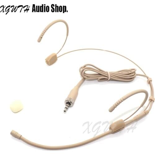 Wired Head Wearing Headset Headworn Microphone Condenser Omnidirectional Audio Mic for Sennheiser Wireless BodyPack Transmitter