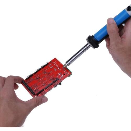 AC 220V 30W Handheld Electric Tin Suction Sucker Pen US EU Plug Desoldering Pump Soldering Tool With PCB Board 2 Nozzles