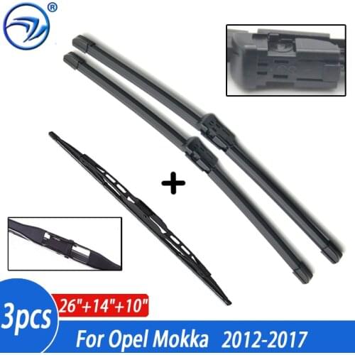 26" 14" 10" Front Rear Windshield Windscreen Wiper Blades For Opel Mokka Chevrolet Trax 2012 2013 2014 2015 2016 2017