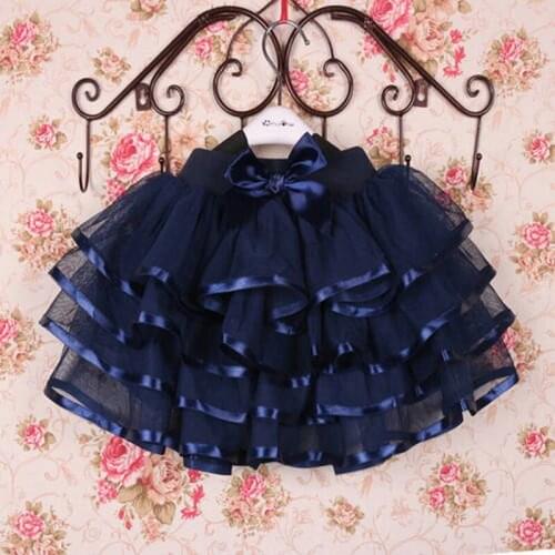 Girls' skirts all-match childrens skirts spring summer autumn Korean gauze cake skirt