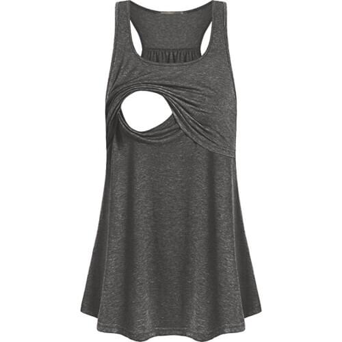 Women Maternity Loose Comfy Pull-up Nursing Tank Tops Vest Breastfeeding Shirt ropa premama embarazadas zwanger kleding hamile