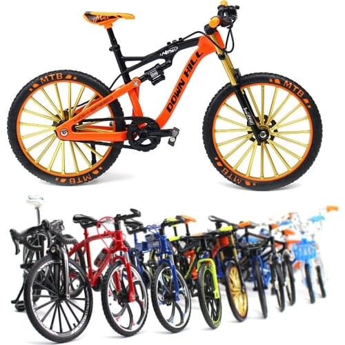 1:10 Alloy Bicycle Mini Model Diecast Metal Finger Mountain Bike Racing Toys Simulation Collection Toys for Kids