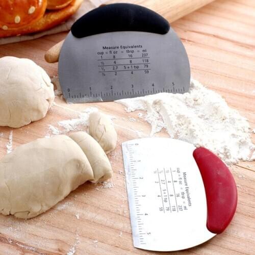 1pcs Pastry Cutter Bread Separator butter Dough Scraper Scale Knife cake baking calibration blade bakery tools