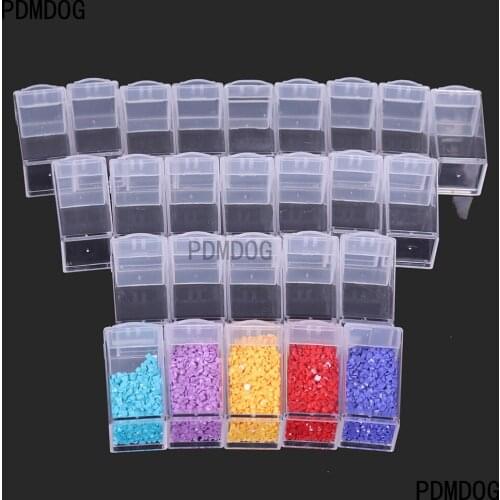 2/10/30/60/120 Bottles Diamond Painting Accessories Container Bottles Diamond Painting Tools Crystal Bead Storage jar