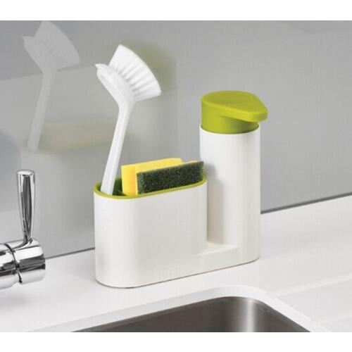 2 in 1 Multifunctional Washing Sponge Storage Shelf Kitchen Bathroom Sink Detergent Soap Dispenser Storage Rack Stands FY0018