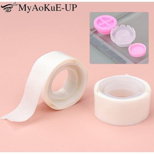 300pcs eyelash extension glue cup Fixed glue dot Fix balloon Adhesive Auxiliary Plum Cup Fixed No trace Double Side Sticky tape